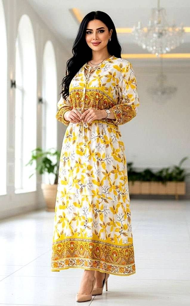 پیراهن ماکسی نخی